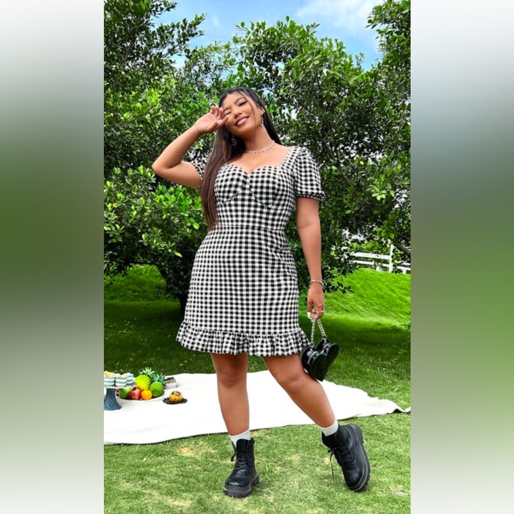 SHEIN VCAY Gingham dress